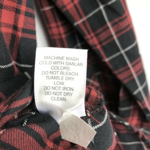 J Jill Top Red Black Plaid Button Down Tunic - Picture 5 of 5